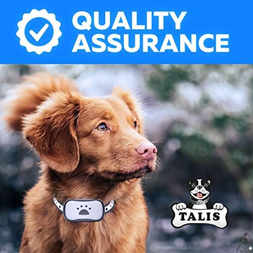 [Newest 2019] Dog Anti Bark Collar with Upgraded Smart Chip Stop Anti-Barking Modes - Sound/Vibration/Shock/LED Flashing Light - Rechargeable/Rainproof/Reflective for Small, Medium, Large Dogs