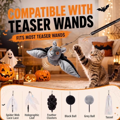 Flying Bat Dog Toy,Flying Bat Toy for Dogs & Cats,Flapping Wings Cute Bat