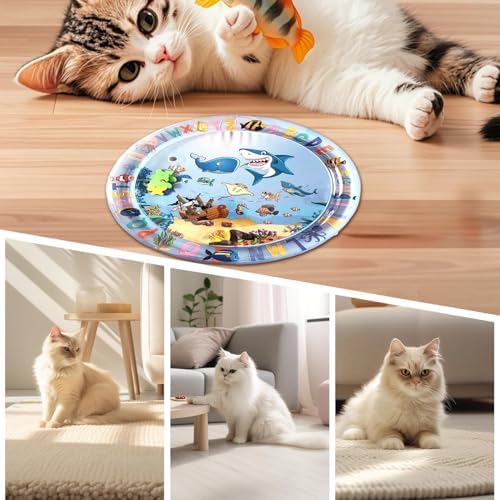 Cat Pool Toy Cooling Sensory Waterbed Enrichment Non Slip BPA Free
