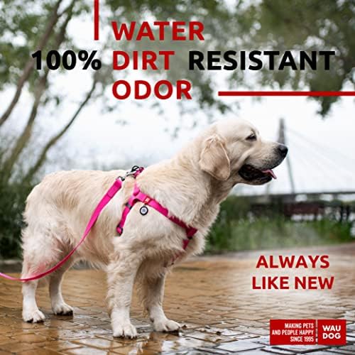 WAUDOG Waterproof Dog Harness with QR Code Tag & Metal Clasp