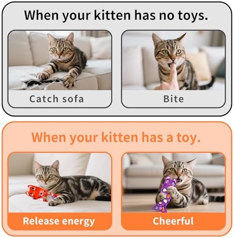 Halloween Christmas Cat Catnip Toys for Indoor Cats Random 4 Pcs