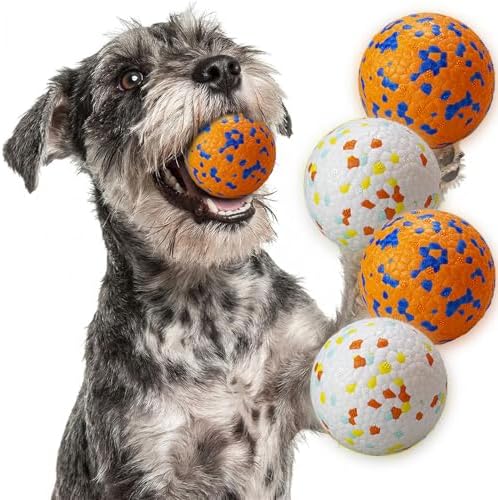 Dog Ball Toys Dog Tennis Ball for Aggressive Chewers Indestructible Bouncy Lightweight Water Toy Fetch Ball for Large Medium and Small Dog