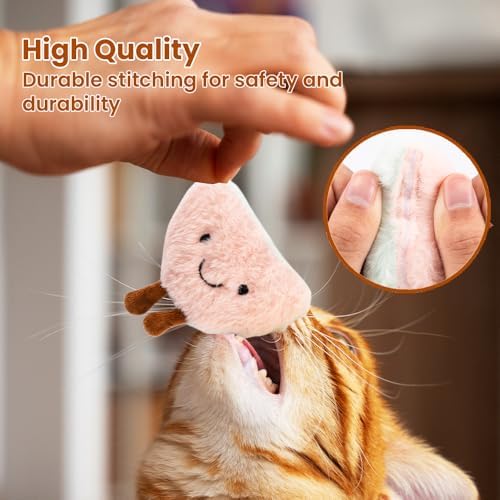 4 Pack Catnip Toys,Egg Yolk Shape Crinkle Toys for Indoor Cats