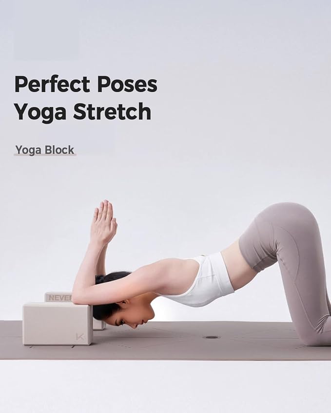 KEEP Yoga Block, High-Density EVA Foam 2 Pack Yoga Block with Non-Slip Textured Surface, Supportive, Lightweight - Ideal for Yoga