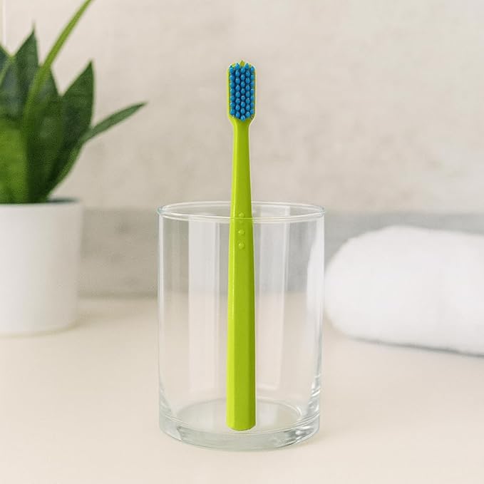 Ved ProCura Ultra Soft Toothbrush – Gentle Manual Toothbrush for Adults with 5,460 Super Soft Bristles for Sensitive Teeth and Gums (Green)