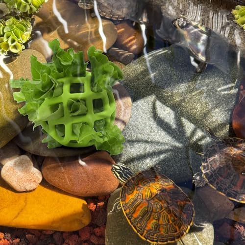 Turtle Feeder Ball, Foraging Toy for Tortoise Tank Accessories