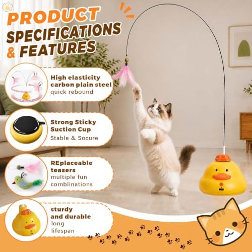 Interactive Cat Toys for Indoor Cats,Upgraded Automatic Smart Cat Toy