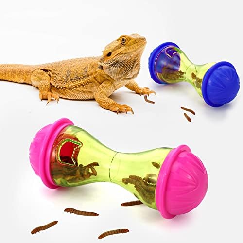 Kathfly 3 Pcs Bearded Dragon Toys Lizard Feeder Toys Reptile Supplies