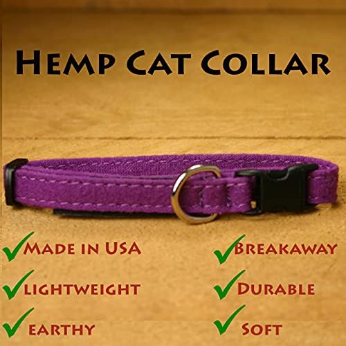 Hemp Cat Collars (Plum)