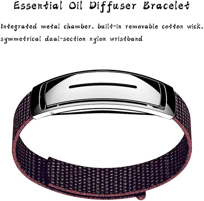 Essential Oil Diffuser Bracelet Olive Grey Flip Locket Strap | Stainless steel locket with iridescent lid. Quick-adjust velcro strap. 20 felt pads. Lightweight daily aromatherapy bracelet.