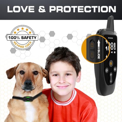 INVIROX 2026 Edition Dog Training Collar with Remote - 123 Level Shock Collar for Dogs, 1100 yd Range, Waterproof Rechargeable System with Manual Bark Control for Stubborn, Reactive Dogs