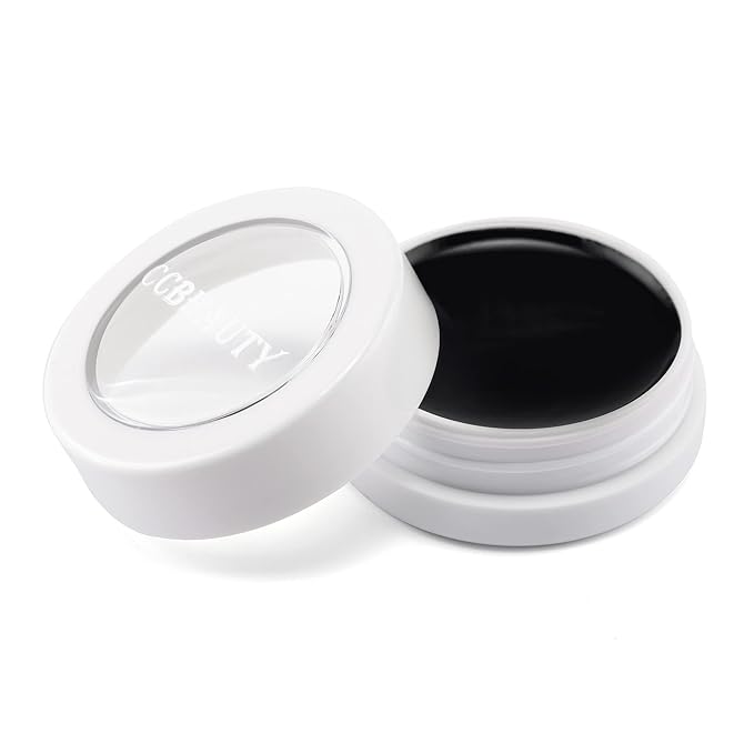 CCbeauty Black White Face Paint, Clown White Face Painting Kit, Flawless & Full Coverage Finish, Professional Body Paint For Halloween Cosplay Party, Skeleton, Joker, Mime, Vampire, Goth Makeup