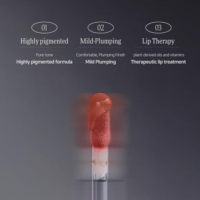DINTO (Peter & Wendy Collection Deep-Kissed Plumping Lip Enamel - Glitter Lip Gloss, High Shine, Cooling Plumping, Long-Lasting, Vegan & Cruelty-Free (160 Euphoric Bell, 4ml)