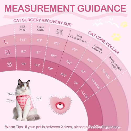 EMUST Soft Cat Surgical Wear After Surgery, Recovery Suit for Small Dogs