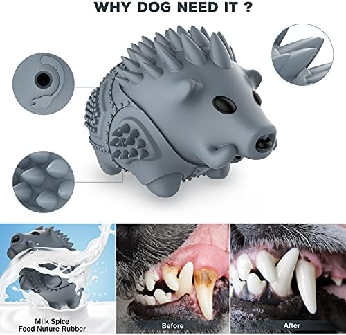 Dog Chew Toys for Aggressive Chewers,Larg Dog Bones Toys,Dog Toys for Indestructible Squeaky Chewers,Clean Teeth Non Toxic Environmentally Friendly,100% Natural Rubber&Milk Flavor