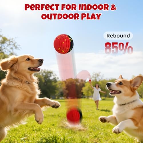 Interactive Dog Toy Ball with Remote Control - Bounce Ball for Dogs, Automatic Rolling, E-TPU Bite-Resistant, Stimulating Moving Dog Toys for Small Dogs, Medium and Large Dogs, Indoor & Outdoor