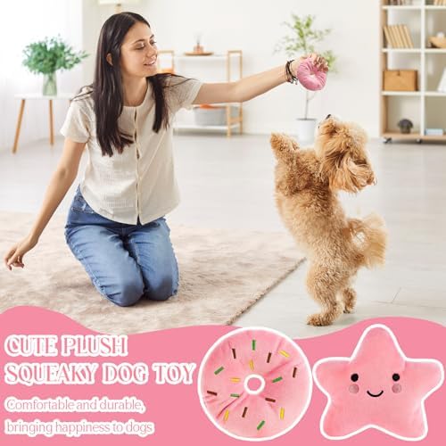 9Pack Pink Puppy Toys for Teething Treat