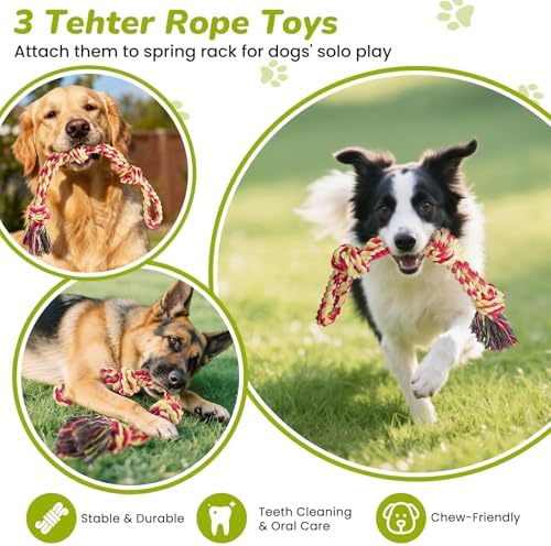 360° Rotation Tether Tug Outdoor Dog Toy, Exercise Tug of War Dog Toy