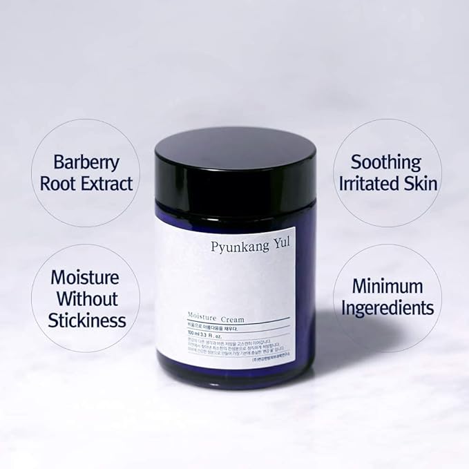 Pyunkang Yul PKY Moisture Cream for Deep Hydration with fresh finish, Lightweight face moisturizer for daily use, Minimal Ingredients, Zero-Irritation, Korean Skincare (1.69 Fl.Oz, 50ml)