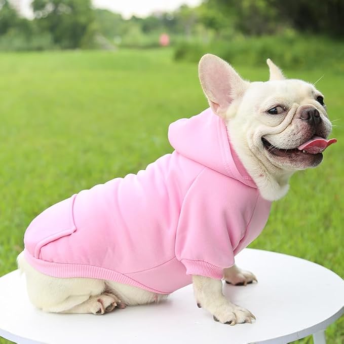 TAPBULL Dog Dresses, Fashionable Pet Dog Sweatshirt Clothes in Light Colors, Cute Cat Birthday Dress Outfit (Pink/Purple/Coffee 3-Pack), Large
