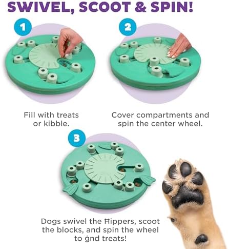 Outward Hound Nina Ottosson Dog Worker Dog Toy Treat Puzzle, 14" | Level 3 Advanced, 18 Hidden Treat Compartments, Kibble or Treats, Easy Clean, No BPA, Interactive Enrichment, Dogs & Puppies