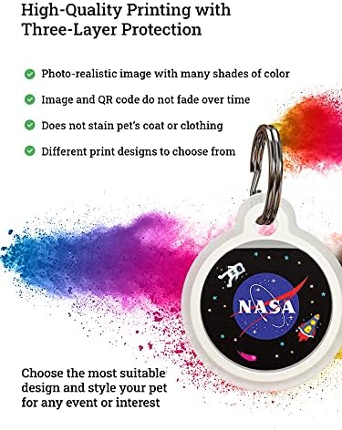 Dog Tags for Pets - Silicone QR Code Pet ID Tags for Dogs & Cats - Silent Dog Name Tag and Cat Name Tag for Your Pet - Puppy Name Tag for Dog Collar - Dog Identification Tags (Princess)