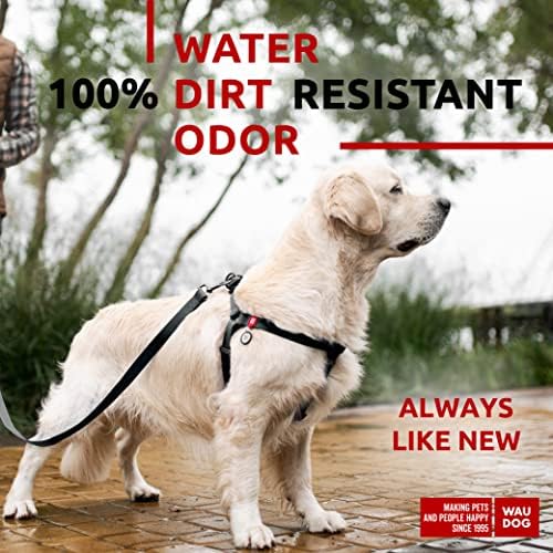 WAUDOG Waterproof Dog Harness with QR Code Tag & Metal Clasp