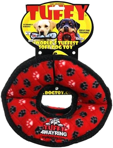 TUFFY® 2 Pack Ultimate 4Way Ring Ultra Durable Plush Dog Toys