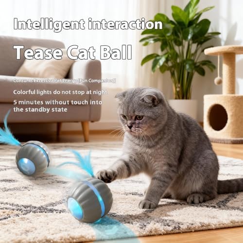 Interactive Cat Toys for Indoor Cats,Automatic Moving Kitten Toys