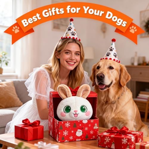 Interactive Dog Toy, 3 Modes Bouncing Talking Squeaky Dog Toy(Rabbit)