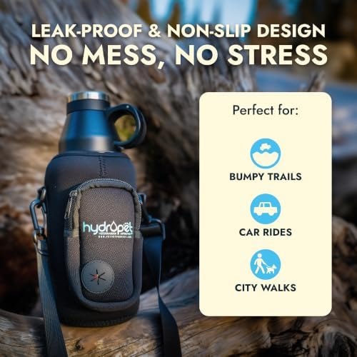 Hydropet Portable Dog Water Bottle 64oz Stainless Steel BPA Free Leak Proof