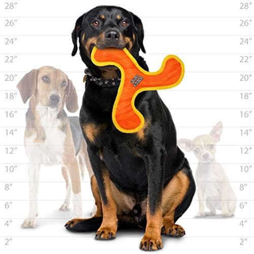 Tuffy® - DuraForce® : 2 Pack Crab & Boomerang Dog Toy: Ultra Durable Plush Toy with Multiple Layers & Reinforced Seams, Washable and Floats, DuraForce® Construction