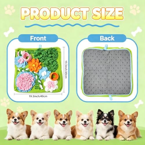 Snuffle Mat for Dogs, Slow Feeder Dog Puzzle Toy, Pet Enrichment Mat
