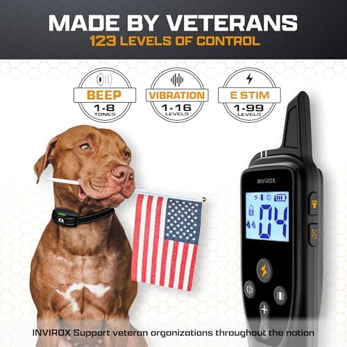 INVIROX Dog Training Collar with Remote, Shock Collar for Dogs 3300ft Range