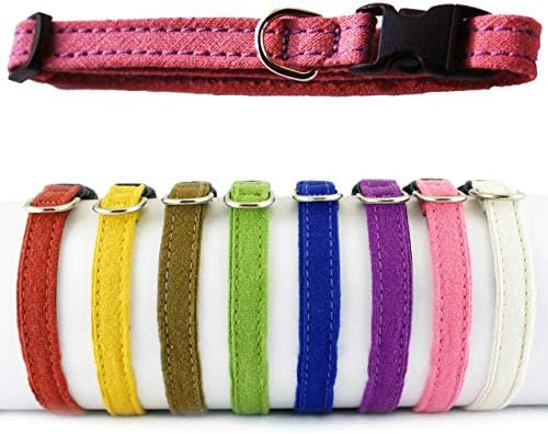 Hemp Cat Collars (Dusty Red Rose)