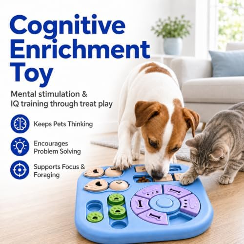 Dog Puzzle Toy, Interactive Treat Puzzle Feeder for Small and Medium Dogs