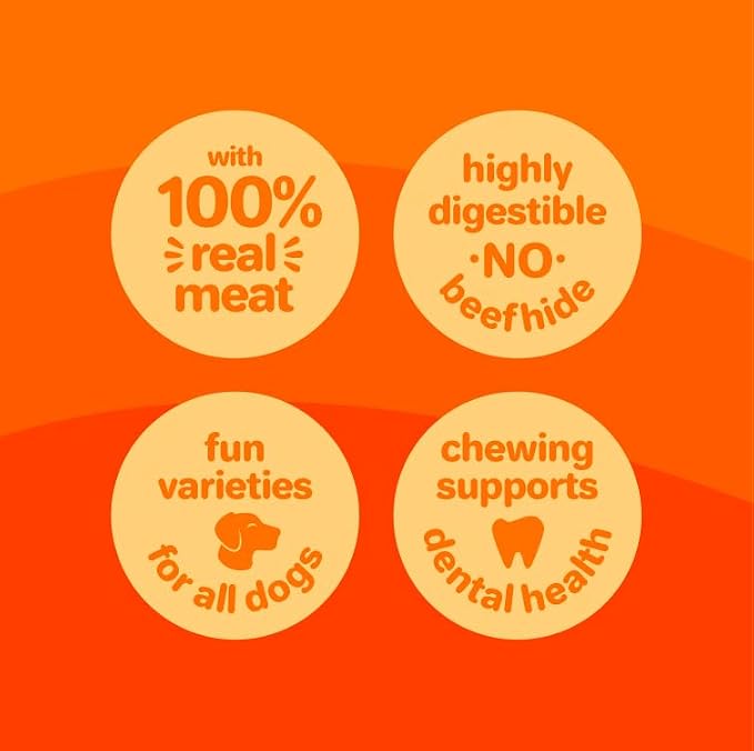 Oinkies Tender Twists Rawhide‑Free Dog Chews, 18 Count