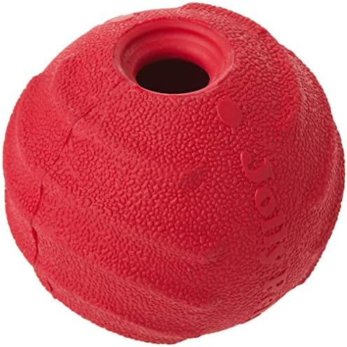 Jolly Pets Tuff Tosser Bouncing Ball Tog Toy/Treat Holder, 3 Inches, Red