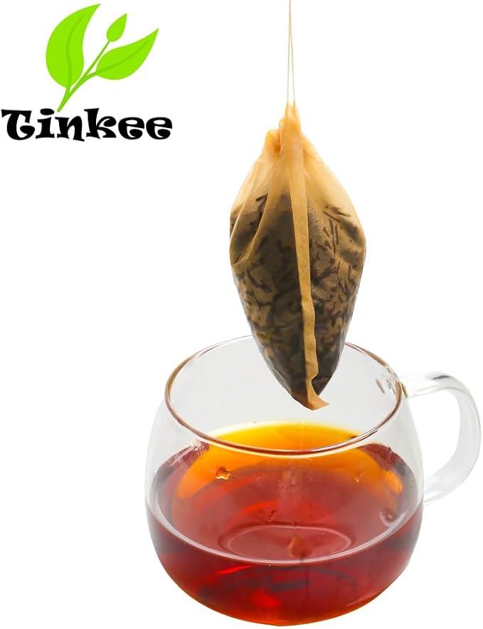 Tea Filter bags, safe and natural material, disposable tea infuser, empty tea bag with drawstring for loose leaf tea, set of 200（3.15 x 3.94 inch ） (White200)