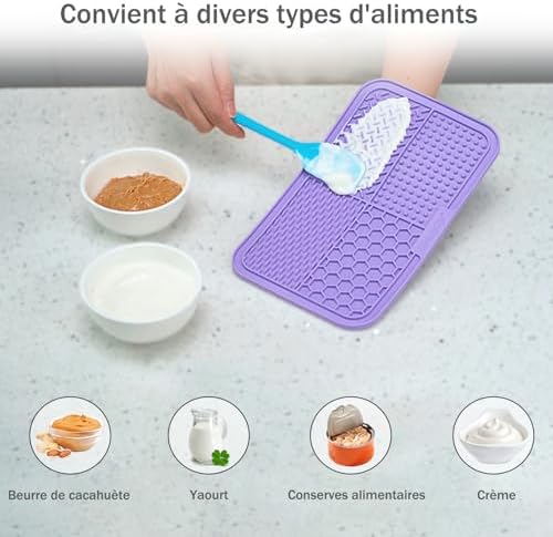 MateeyLife Lick Mat for Dogs & Cats, Slow Feeder Licking Pads for Boredom