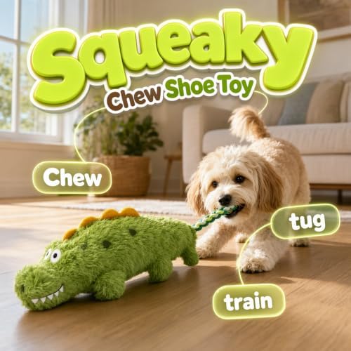 Yilia Fun Knotty Crocodile Dog Chew Toy for Interactive Play (Elephant)