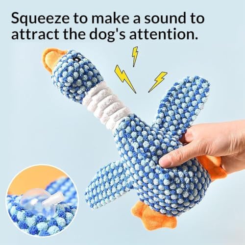 Plush Goose Dog Toy, Chew Toy for Teeth Cleaning & Stress Relief, Large Size Suitable for Dogs, Ideal for Easter, Spring Walks, Design & Materials,