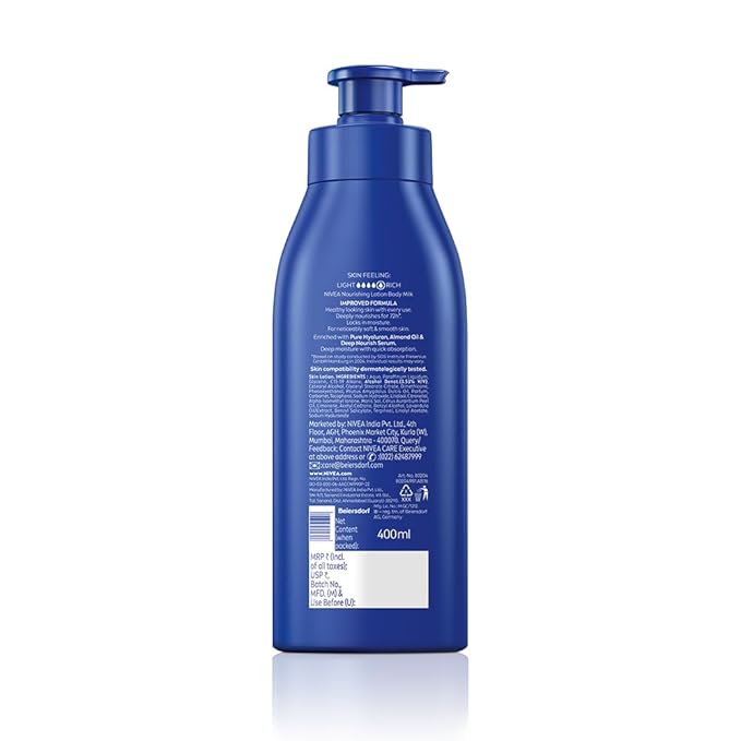 Nivea Nourishing Lotion Body Milk Richly Caring For Very Dry Skin, 400ml