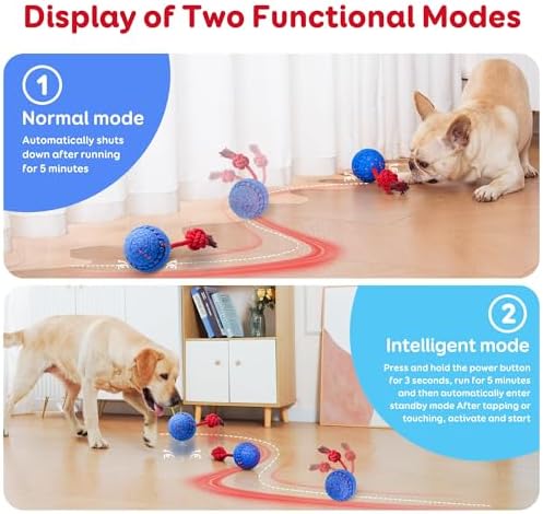 Smart Interactive Dog Toys Ball for Medium and Large Dogs to Keep Them Busy | Motion Activated Interactive Dog Toy, E-TPU Material, Waterproof & Rechargeable, Interactive Dog Ball for Indoor and Outdoor