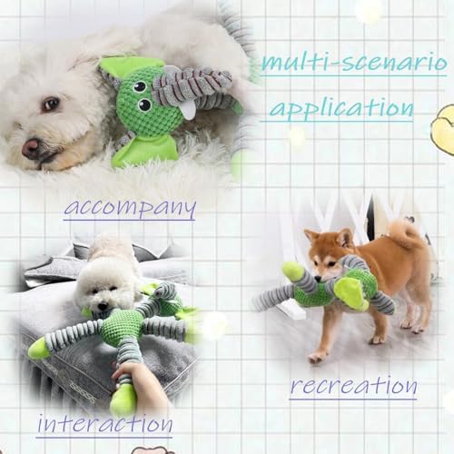 2026 Upgraded Dog Toys for Aggressive Chewers,Squeaker Inside Interactive Chew Toy with Hypoallergenic Filling | Oeko-TEX Certified Boredom Buster & Cuddle Companion(7.9 * 14.9in) (2 Pack，Pig)
