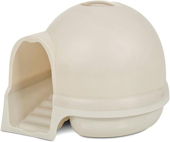 Petmate Booda Clean Step Cat Litter Box Dome, Pearl White | 95% Recycled Materials, Made in USA