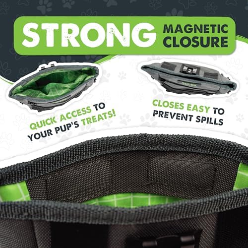 Mighty Paw Dog Treat Pouch, Magnetic No-Spill Clasp, Training Bag