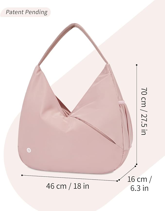 Ceneda Large Gym Bag for Women with Hidden Yoga Mat Holder & Shoe Compartment & Wet Pocket, Sports Duffle Bag for Travel