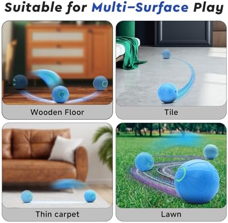 Interactive Small Dog Toy Ball, 2 Inch Smart Jumping Ball for Puppy/Small Dogs, Activated Automatic Bouncing Moving Vibrating, Dog Toy for Small Dogs to Keep Them Busy（Sky Blue）