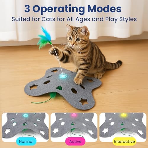 PAWSPIK Tumbling 3-in-1 Interactive Hide & Seek Cat Toy